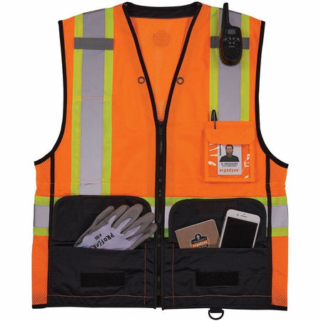Ergodyne 8251HDZ-BK 2-Tone Hi-Vis Safety Vests - Front