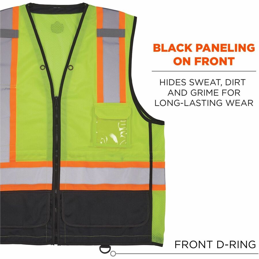 Ergodyne 8251HDZ-BK 2-Tone Hi-Vis Safety Vests - Alternate-Image4