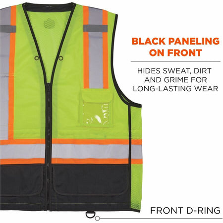 Ergodyne 8251HDZ-BK 2-Tone Hi-Vis Safety Vests - Alternate-Image4