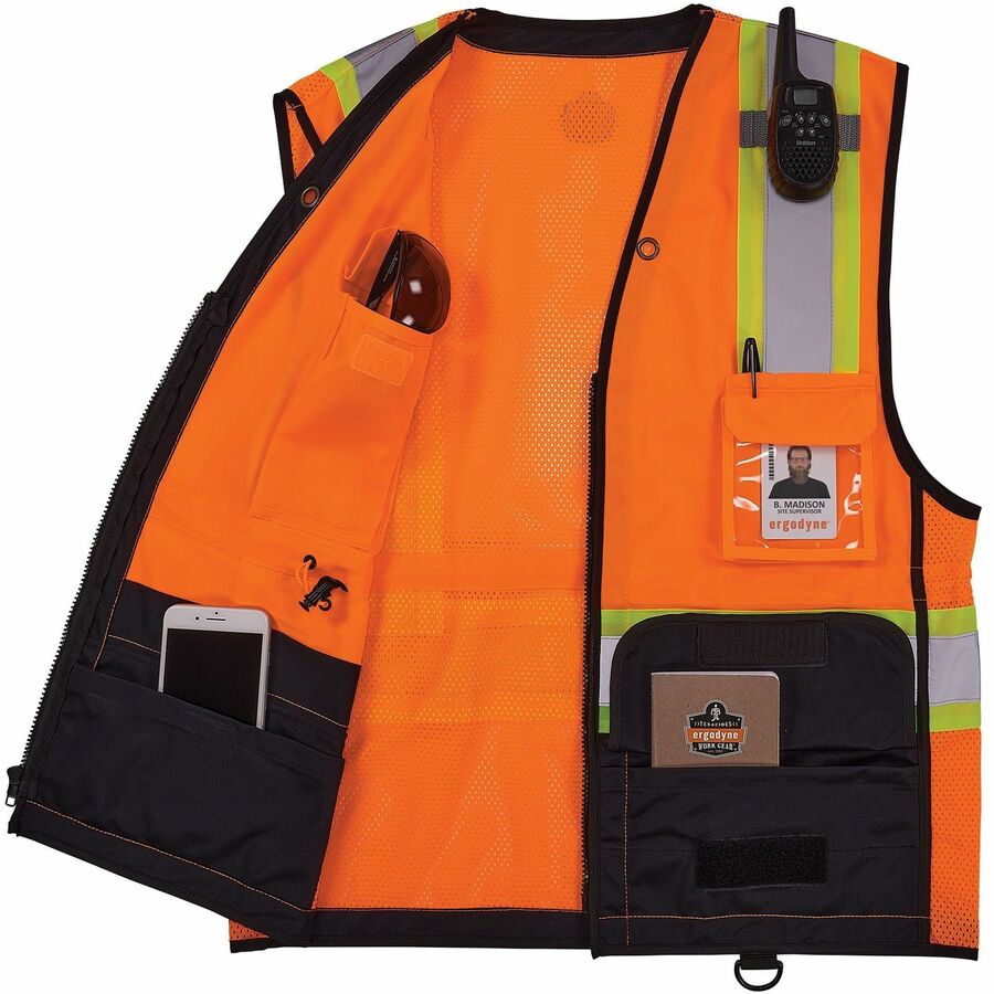 Ergodyne 8251HDZ-BK 2-Tone Hi-Vis Safety Vests - Front