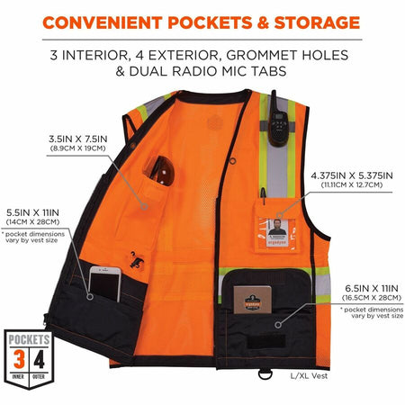 Ergodyne 8251HDZ-BK 2-Tone Hi-Vis Safety Vests - Alternate-Image5