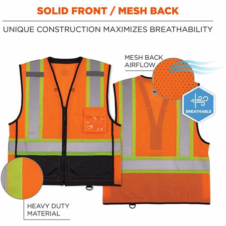 Ergodyne 8251HDZ-BK 2-Tone Hi-Vis Safety Vests - Alternate-Image3