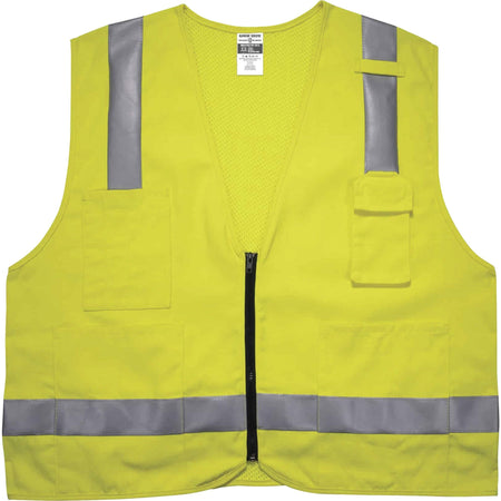 Ergodyne 8262FRZ Hi-Vis Flame-resistant Surveyor Vest - Class 2, NFPA 70E, Mesh - 2000