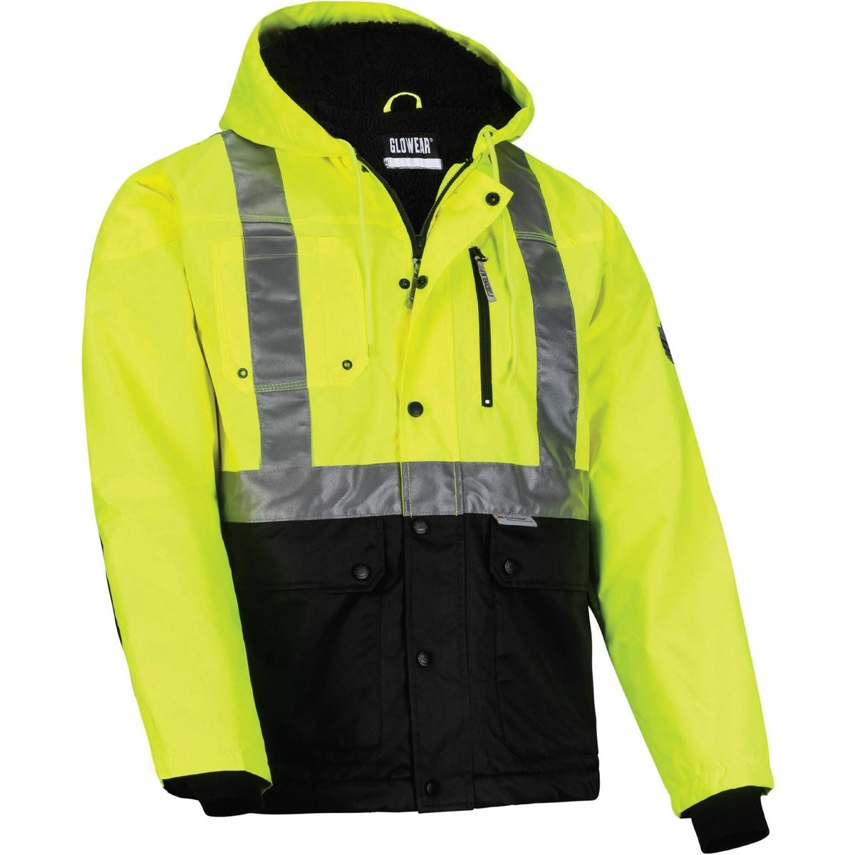 Ergodyne 8275 Heavy-Duty Hi-Vis Jacket - 2XL Polyester Fleece Polyurethane - Safety Jackets / Vests