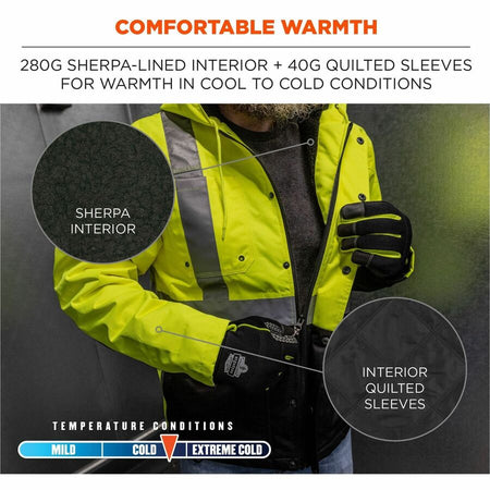 Ergodyne 8275 Heavy-Duty Hi-Vis Jackets - Alternate-Image2