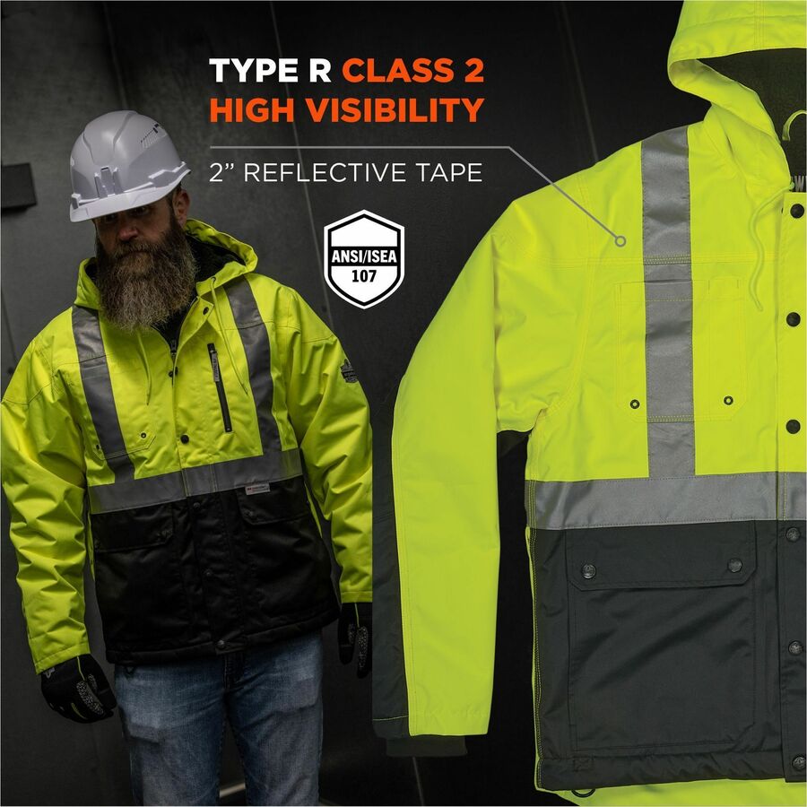 Ergodyne 8275 Heavy-Duty Hi-Vis Jackets - Alternate-Image3