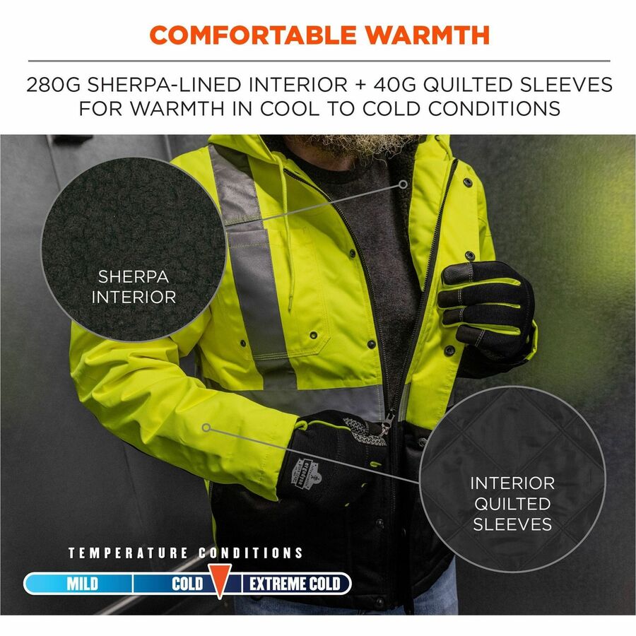 Ergodyne 8275 Heavy-Duty Hi-Vis Jackets - Alternate-Image2