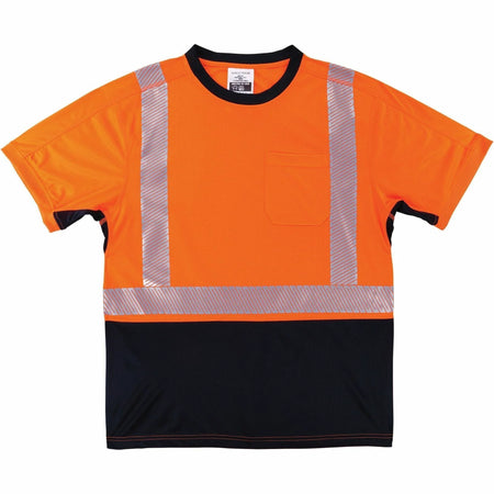 Ergodyne 8283BK Hi-Vis T-Shirt - 4XL Polyester - Black/Orange - Protective Gear