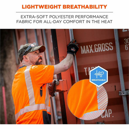 Ergodyne 8283BK Lightweight Hi-Vis T-Shirt - Alternate-Image1