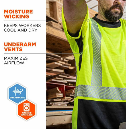 Ergodyne 8283BK Lightweight Hi-Vis T-Shirt - Alternate-Image3