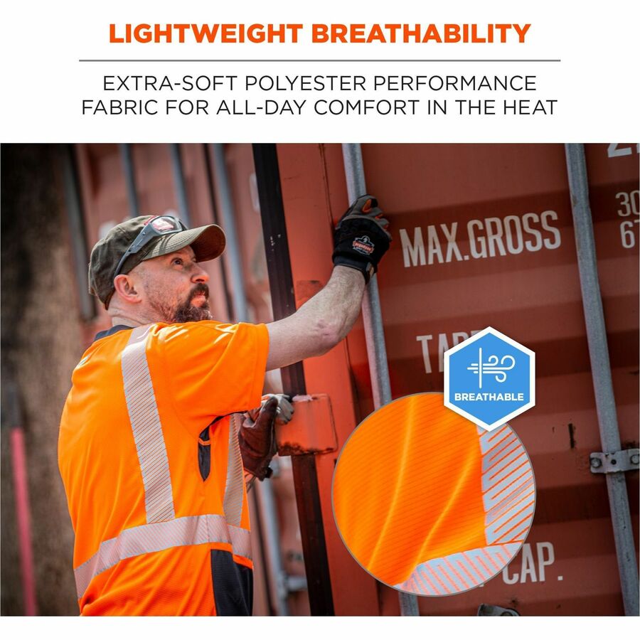 Ergodyne 8283BK Lightweight Hi-Vis T-Shirt - Alternate-Image1