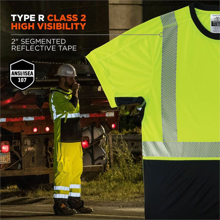 Ergodyne 8283BK Lightweight Hi-Vis T-Shirt - Alternate-Image2