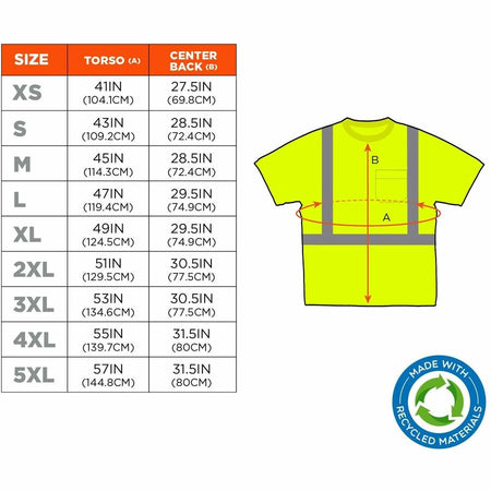 Ergodyne 8289-ECO Recycled Hi-Vis T-Shirt - Alternate-Image6