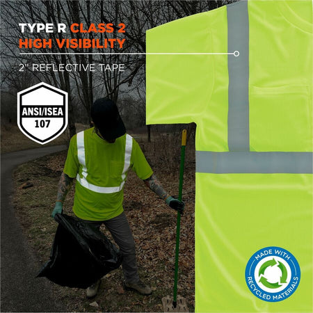 Ergodyne 8289-ECO Recycled Hi-Vis T-Shirt - Alternate-Image2