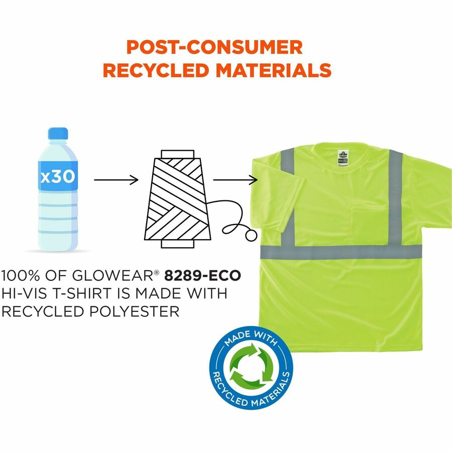 Ergodyne 8289-ECO Recycled Hi-Vis T-Shirt - Alternate-Image1