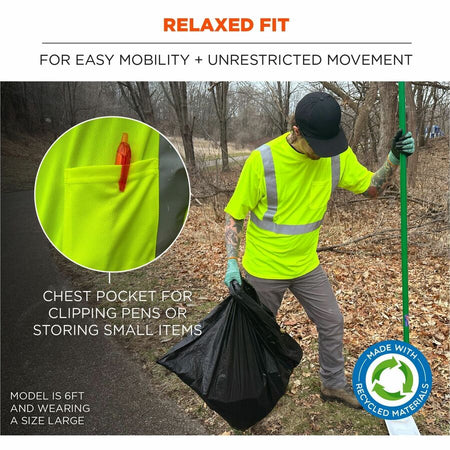 Ergodyne 8289-ECO Recycled Hi-Vis T-Shirt - Alternate-Image5