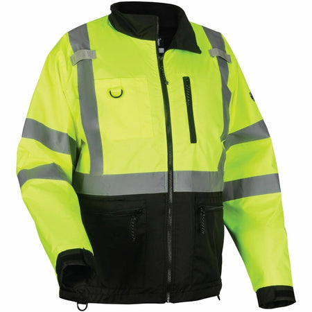 Ergodyne 8351 Hi-Vis Windbreaker Jacket - Medium Size - Lime & Fleece - Safety Jackets / Vests