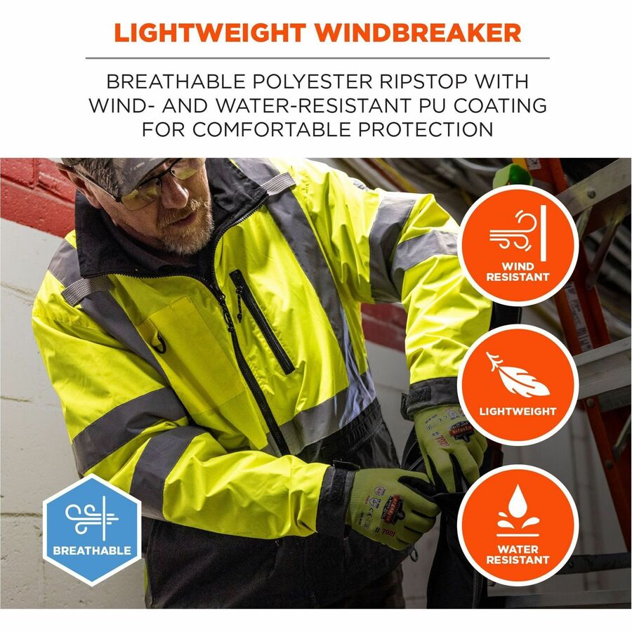 Ergodyne 8351 Hi-Vis Windbreaker Jackets - Alternate-Image1