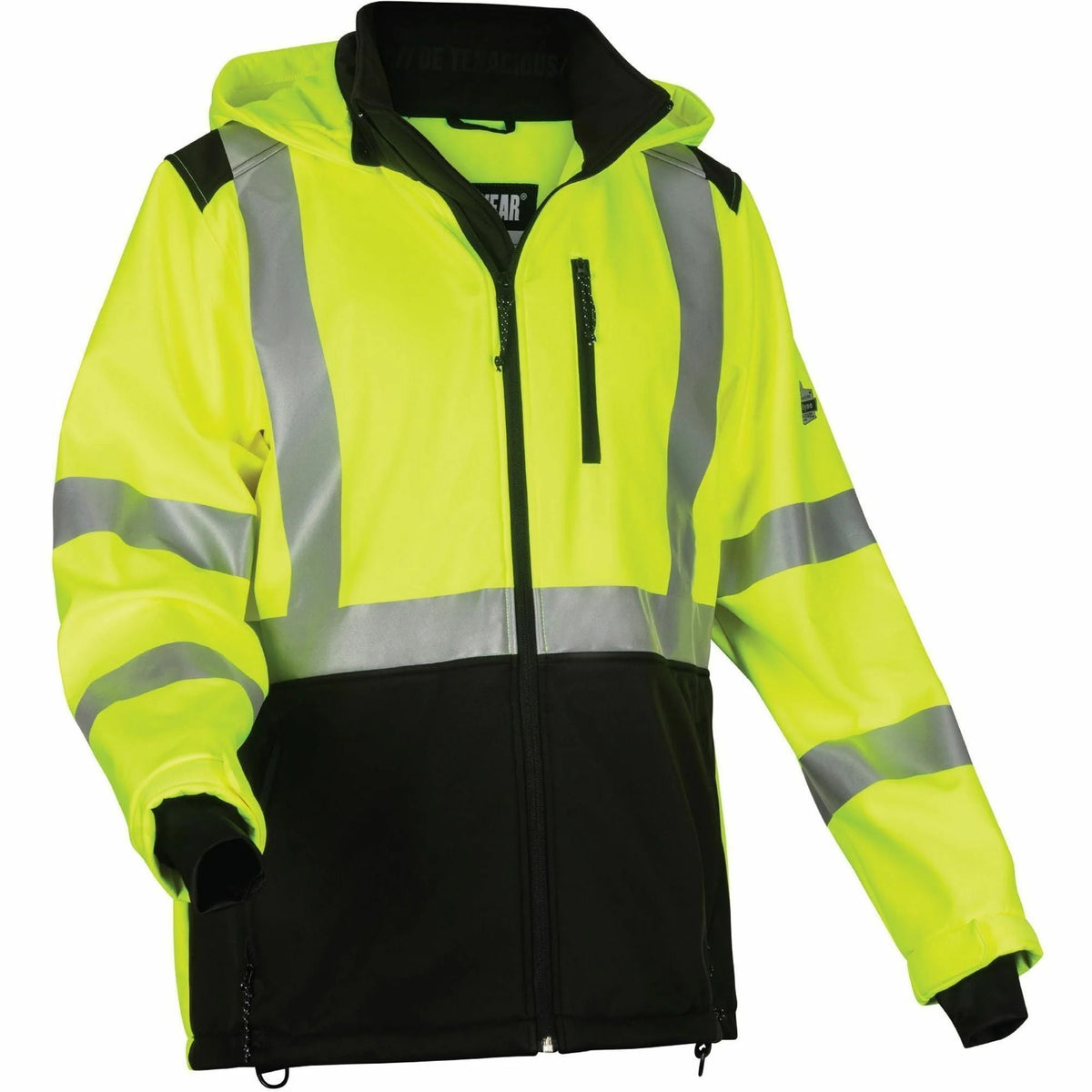 Ergodyne 8353 Hi-Vis Softshell Jacket - 5XL Polyester Fleece - Black/Lime - Safety Jackets / Vests