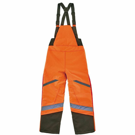 Ergodyne 8928 Hi-Vis Insulated Rain Bibs - Rear