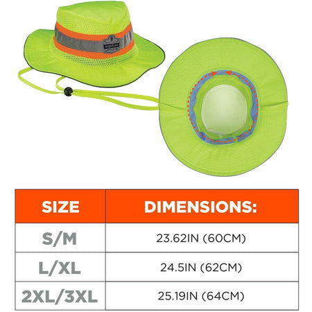 Ergodyne 8935CT Hi-Vis Ranger Sun Hat - Alternate-Image6