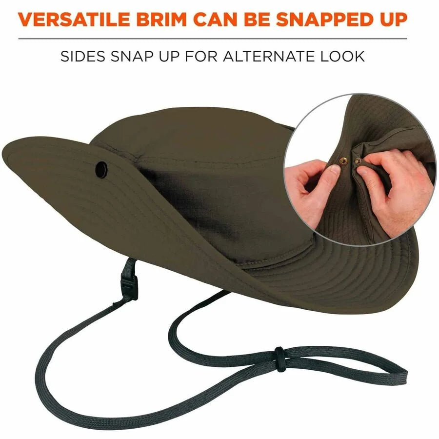 Ergodyne 8936 Lightweight Ranger Hats - Large/XL Size - Olive Poly - Protective Gear