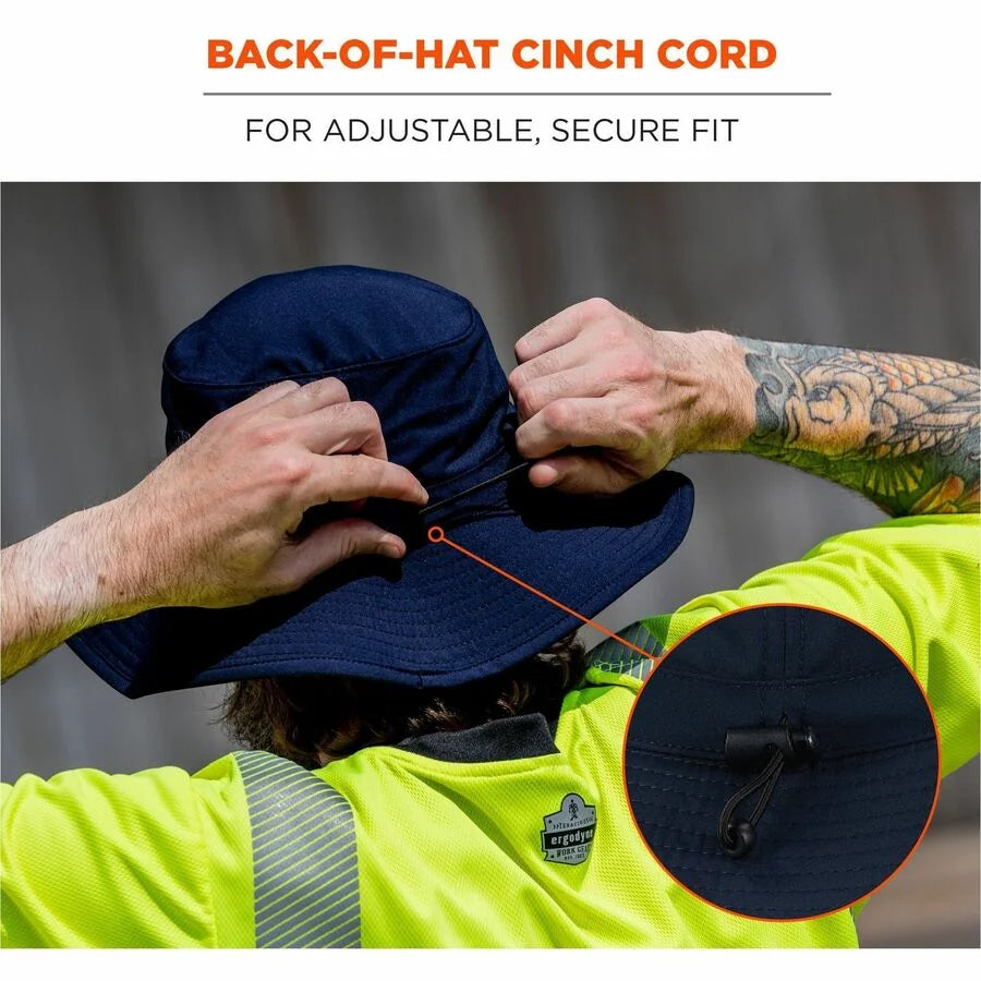 Ergodyne 8939 Cooling Bucket Hat - Navy Polyester/Spandex Blend - Protective Gear