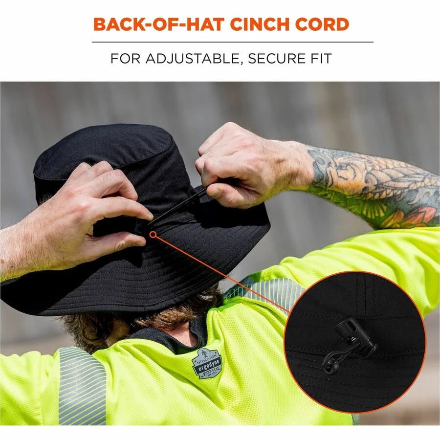 Ergodyne 8939 Cooling Bucket Hat - Stay Cool in Black - Protective Gear