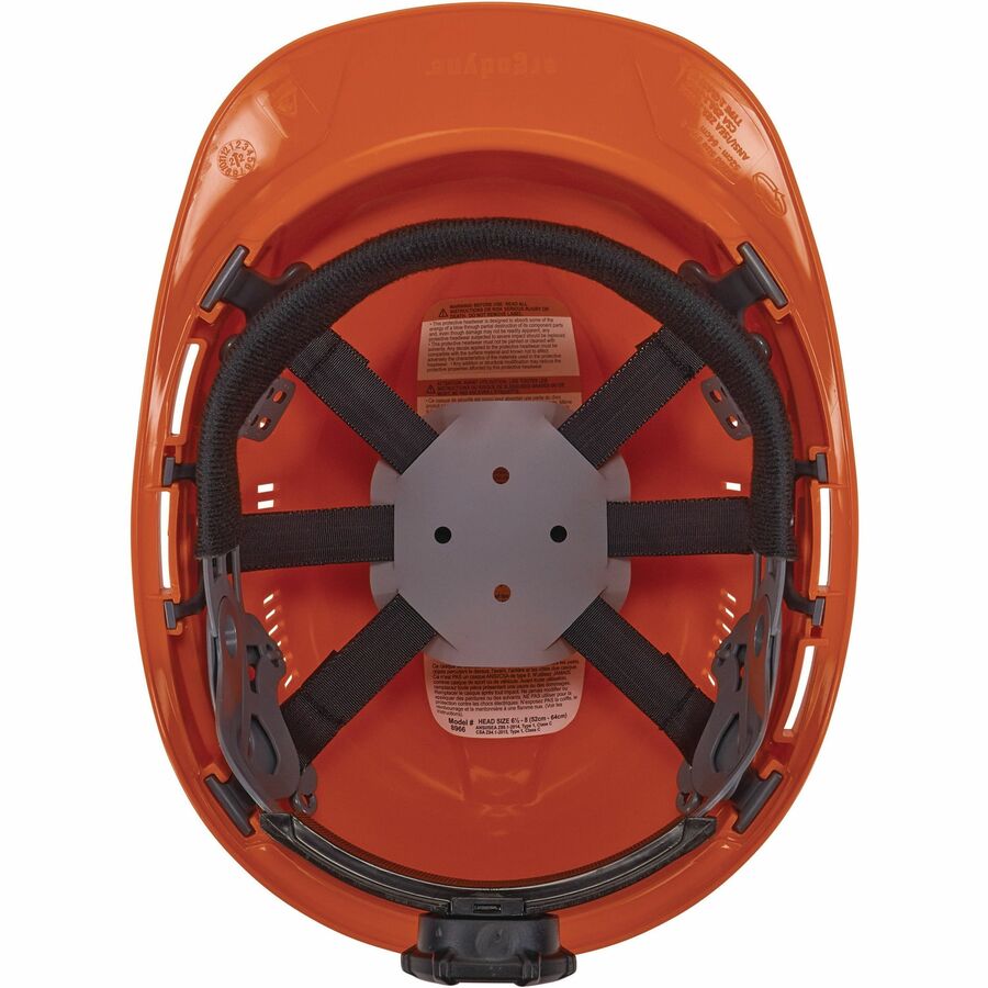 Ergodyne 8966 Lightweight Cap-Style Hard Hat - Bottom