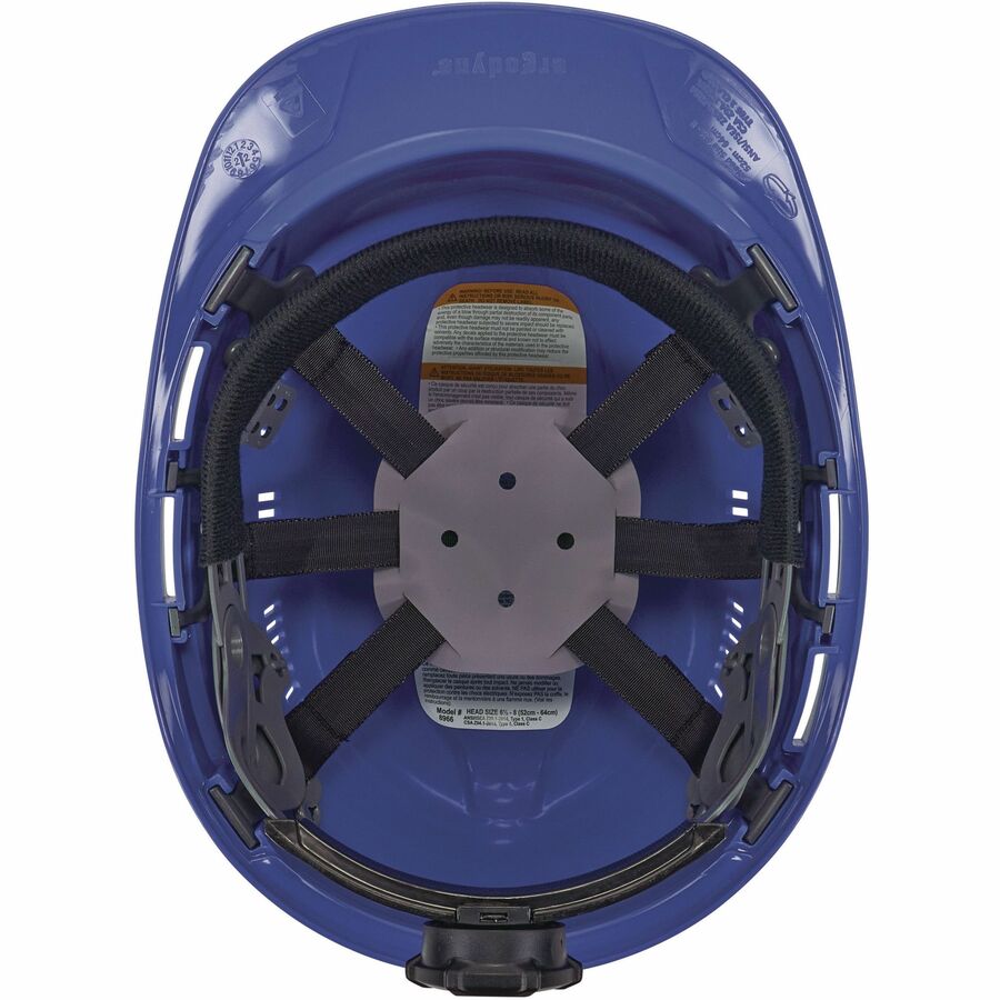 Ergodyne 8966 Lightweight Cap-Style Hard Hat - Bottom