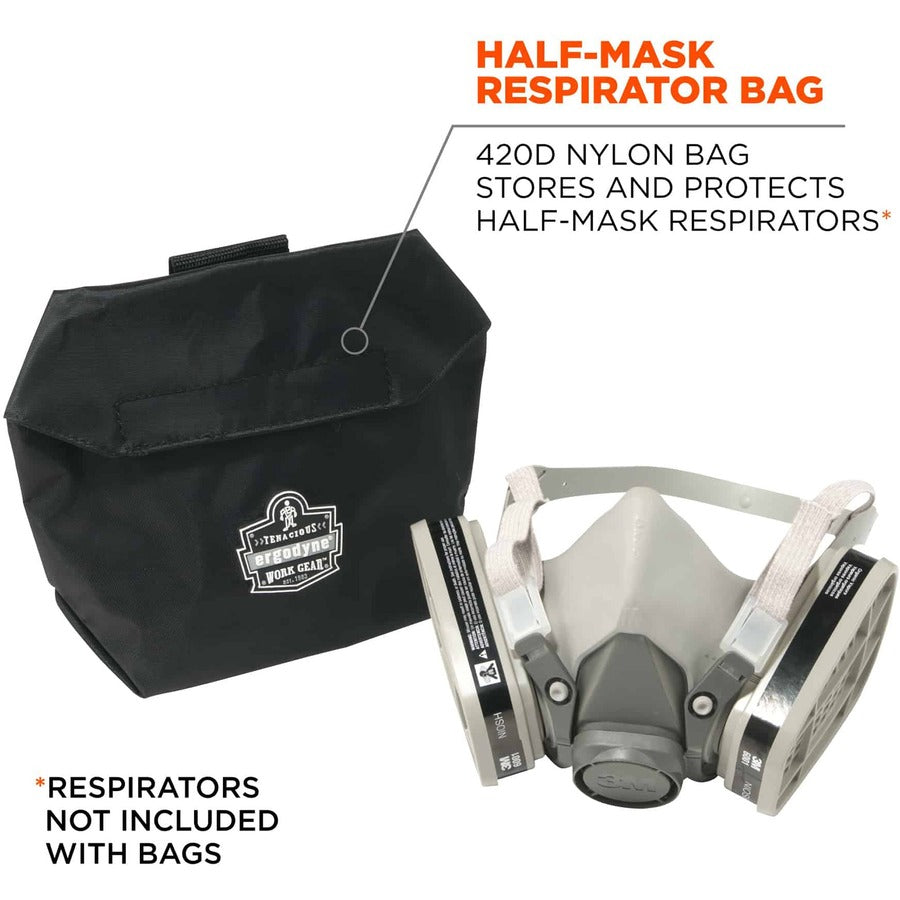 Ergodyne Arsenal 5182 Carrying Case Half Mask Respirator - Black - Alternate-Image1