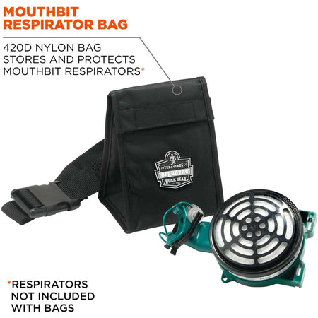 Ergodyne Arsenal 5184 Carrying Case Mouthbit Respirator - Black - Alternate-Image1