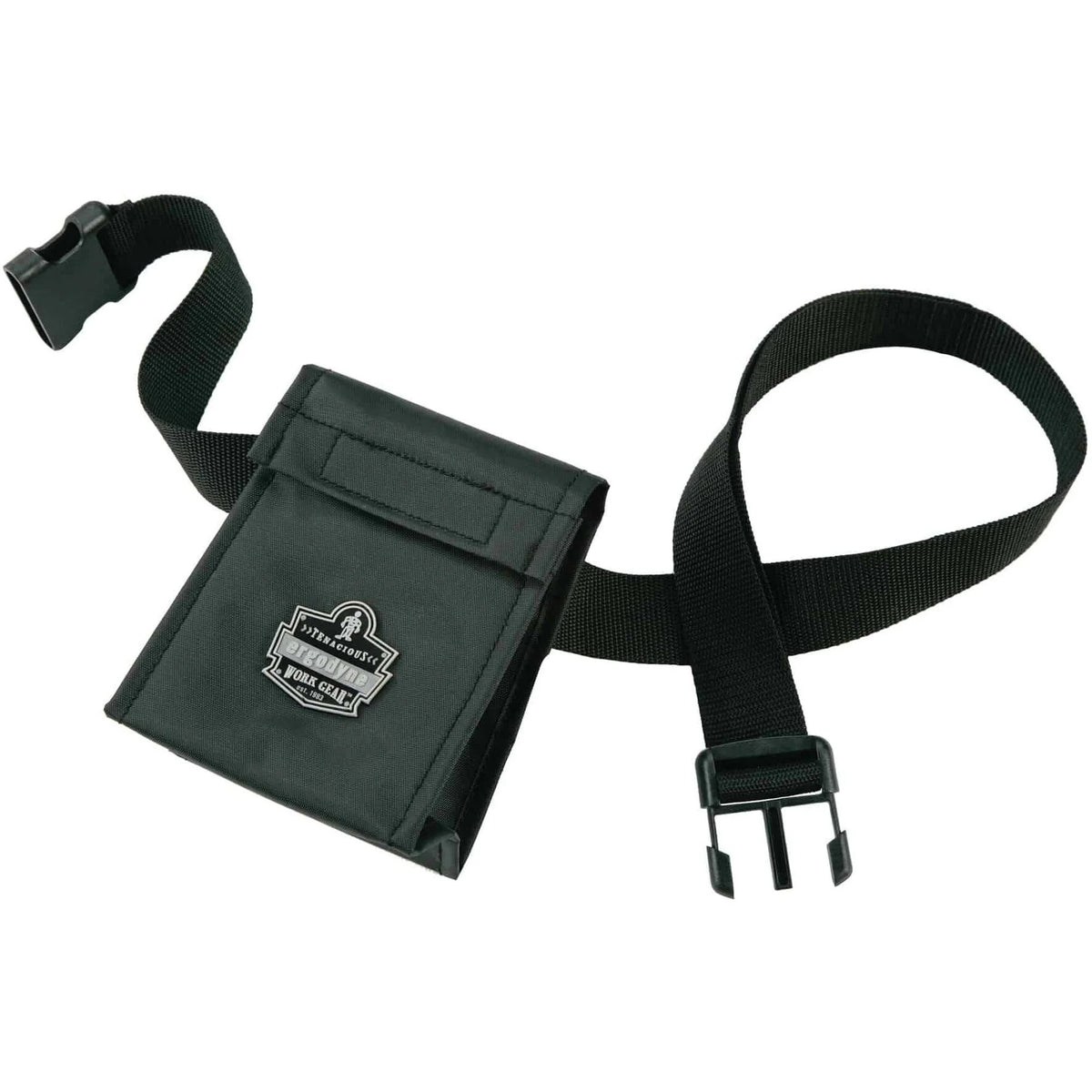 Ergodyne Arsenal 5184 Respirator Case: Black Nylon Waist Strap - 6.5’’ x 4’’ 5’’ - Air Respirators & Accessories