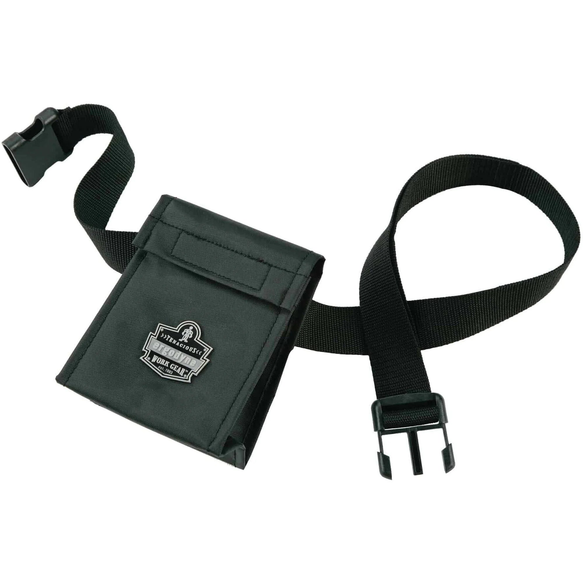 Ergodyne Arsenal 5184 Respirator Case: Black Nylon Waist Strap - 6.5’’ x 4’’ 5’’ - Air Respirators & Accessories