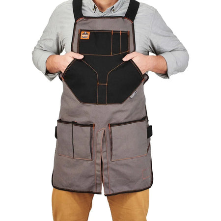 Ergodyne Arsenal 5705 Canvas Tool Apron - Gray 13 Pockets - Storage & Organization