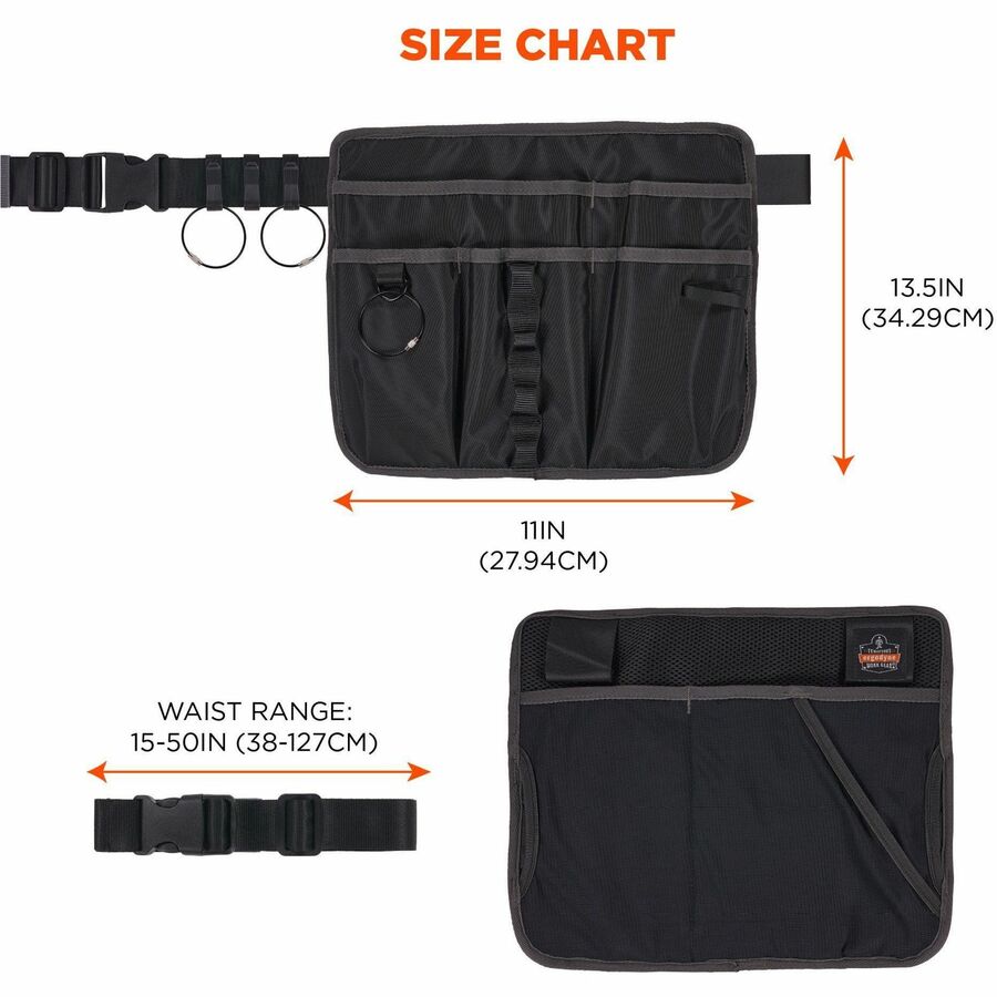 Ergodyne Arsenal 5715 Carrying Case (Pouch) Brush, Cleaning Kit, Towel - Black - Rear