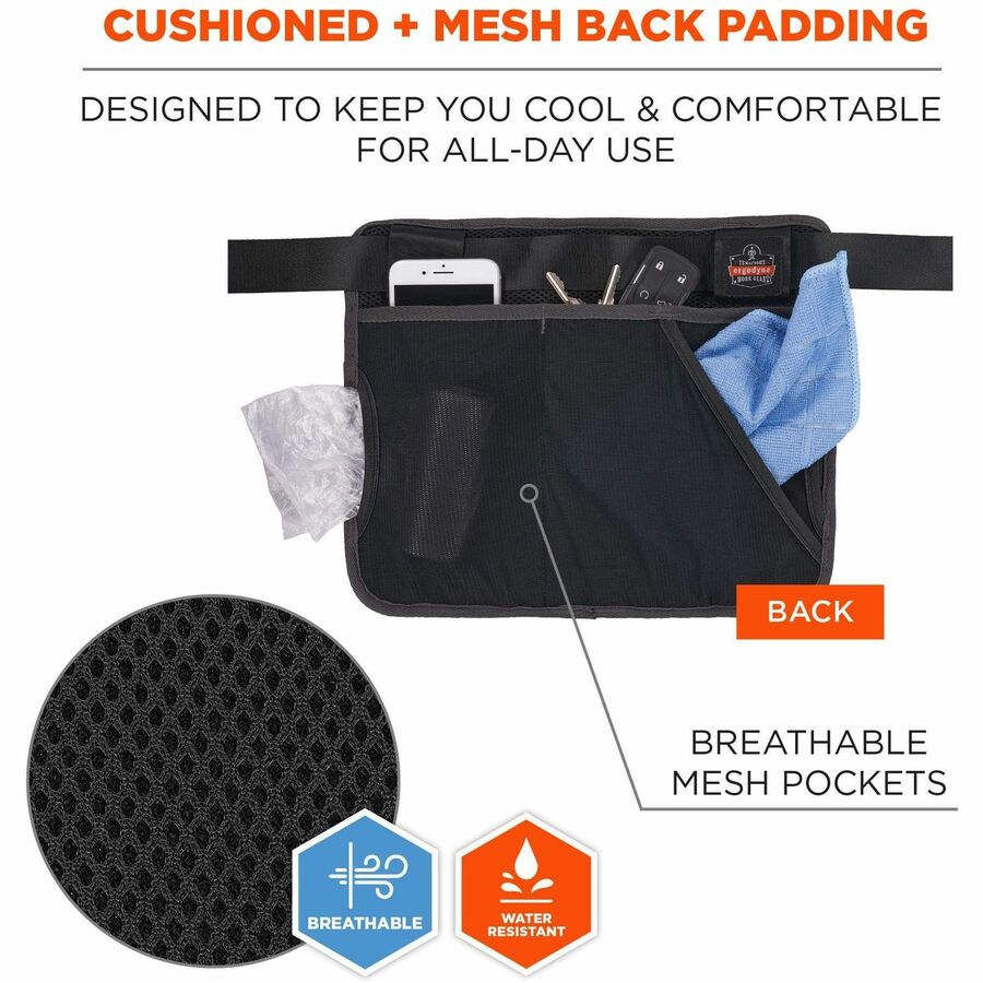 Ergodyne Arsenal 5715 Carrying Case (Pouch) Brush, Cleaning Kit, Towel - Black - Left