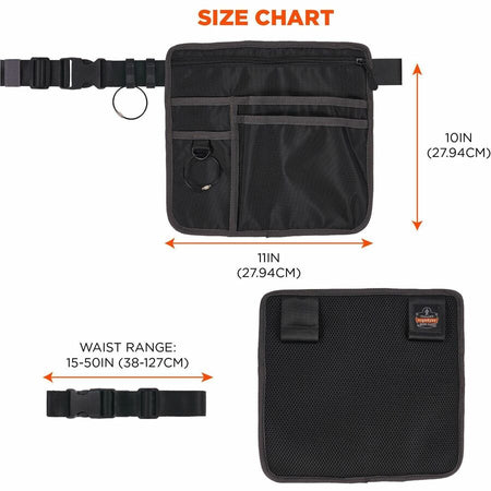 Ergodyne Arsenal 5716 Carrying Case (Pouch) Pen, Notepad, Handheld Device, Cell Phone, Money - Black - Left
