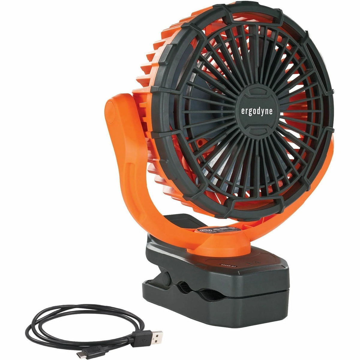 Ergodyne Chill-Its 6090 Portable Jobsite Fan - Rechargeable 2-Speed Cooling - Fans