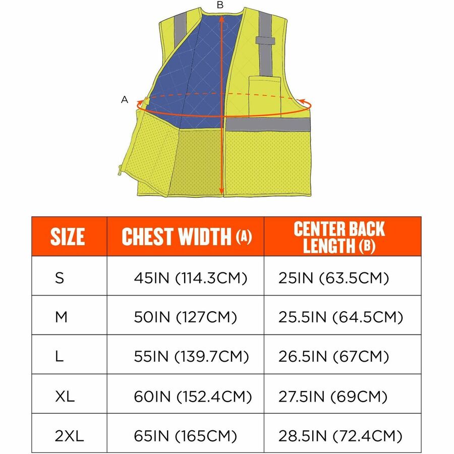 Ergodyne Chill-Its 6668 Hi-Vis Safety Cooling Vest - Alternate-Image5