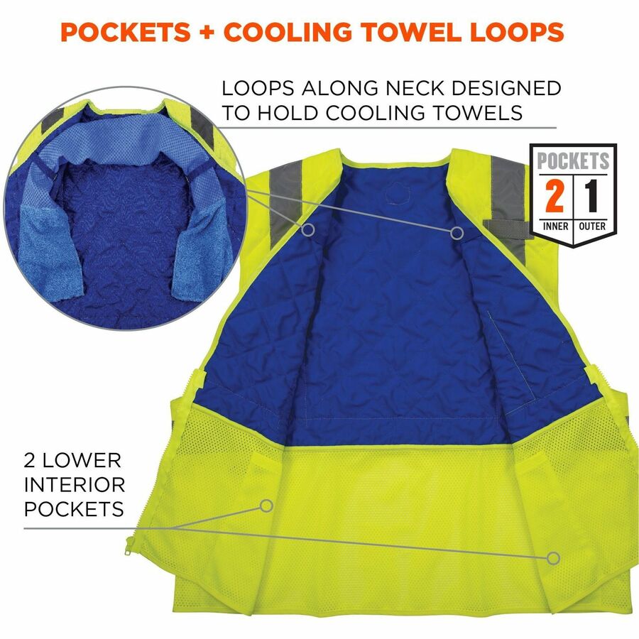 Ergodyne Chill-Its 6668 Hi-Vis Safety Cooling Vest - Alternate-Image4
