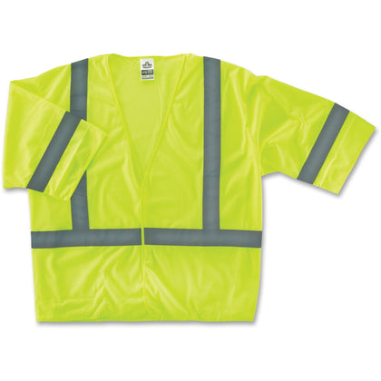 Ergodyne Class 3 Lime Economy Vest - Lightweight Reflective - Safety Jackets / Vests