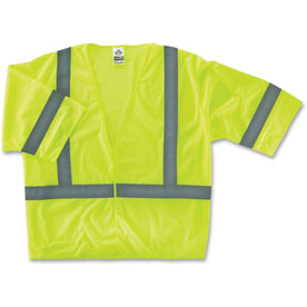 Ergodyne Class 3 Lime Economy Vest - Lightweight Reflective - Safety Jackets / Vests
