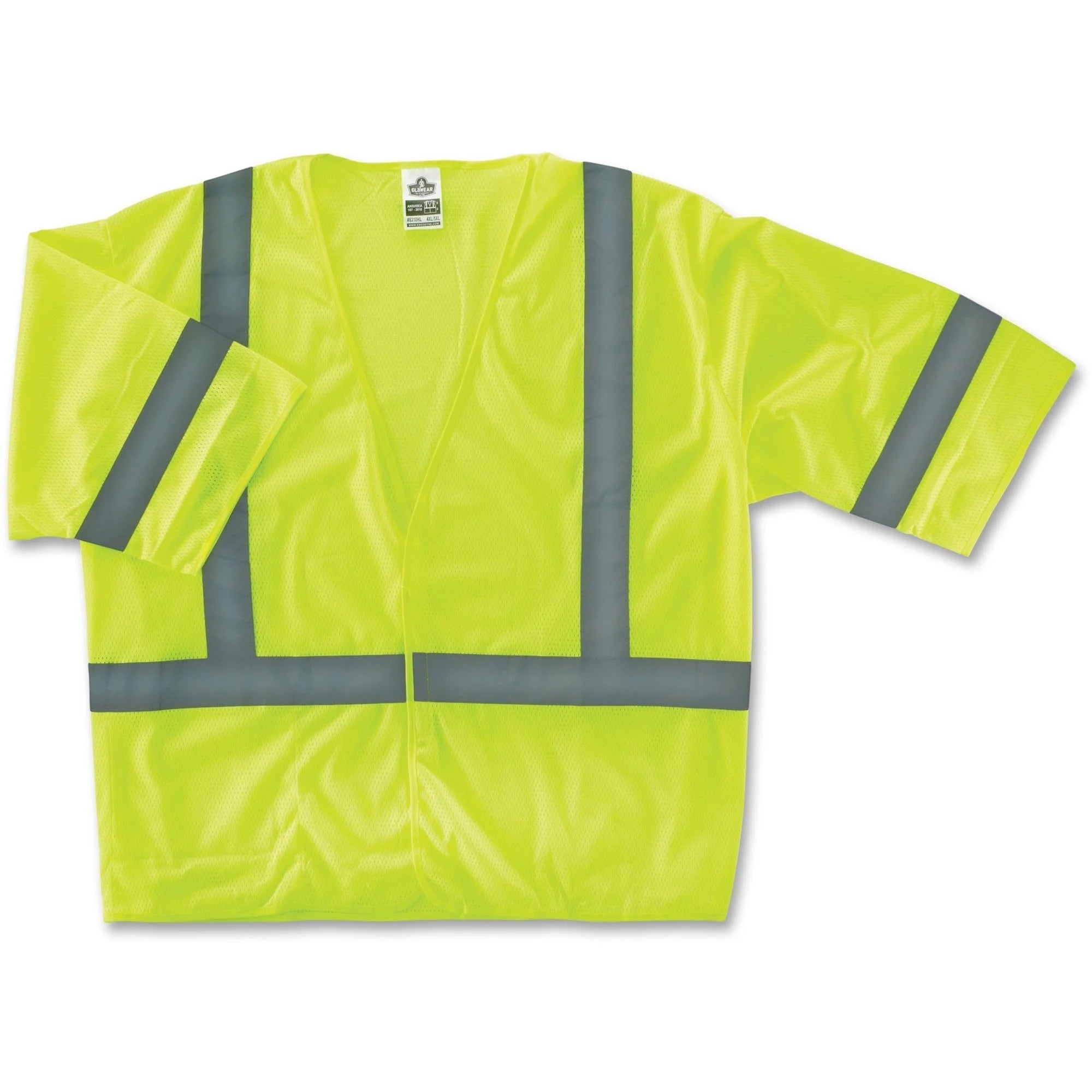 Ergodyne Class 3 Lime Economy Vest - Lightweight Reflective - Safety Jackets / Vests