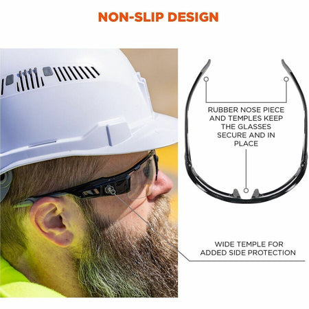 Ergodyne Clear Lens/Gray Half Frame Safety Glasses - Alternate-Image3