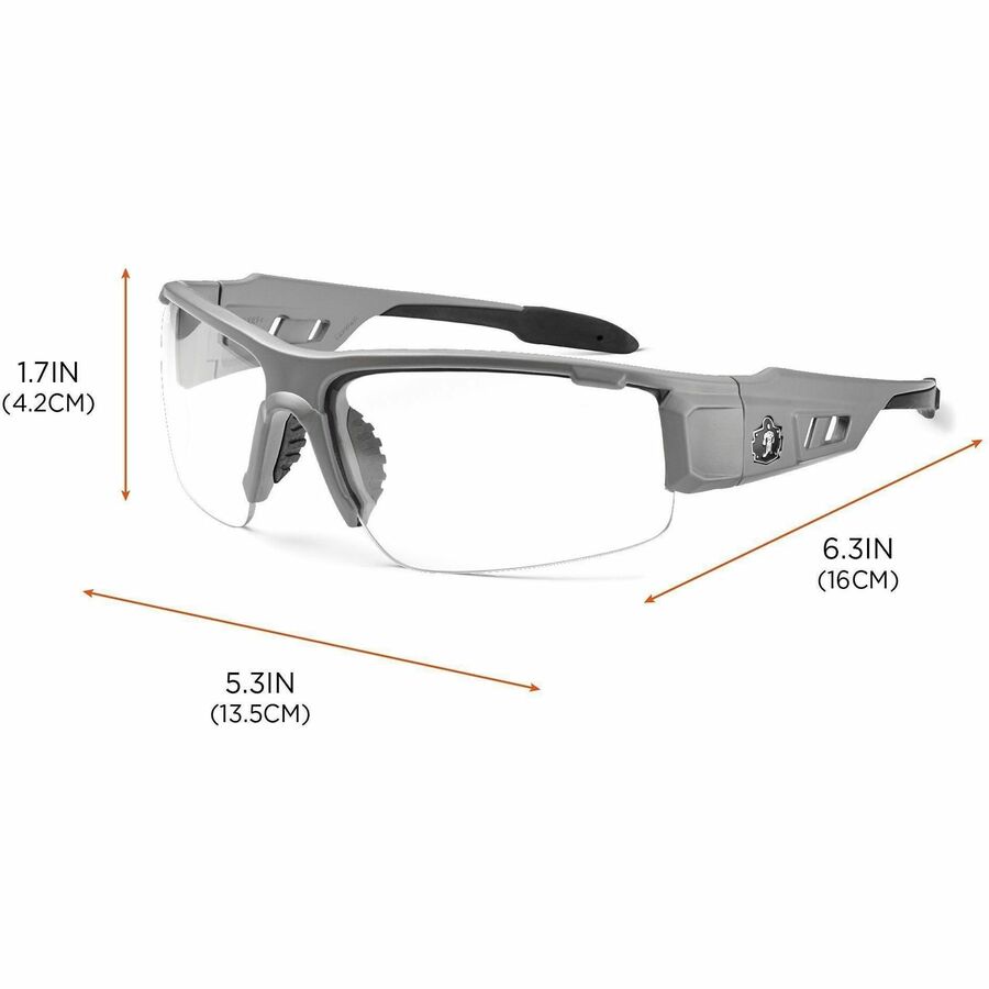 Ergodyne Clear Lens/Gray Half Frame Safety Glasses - Alternate-Image7