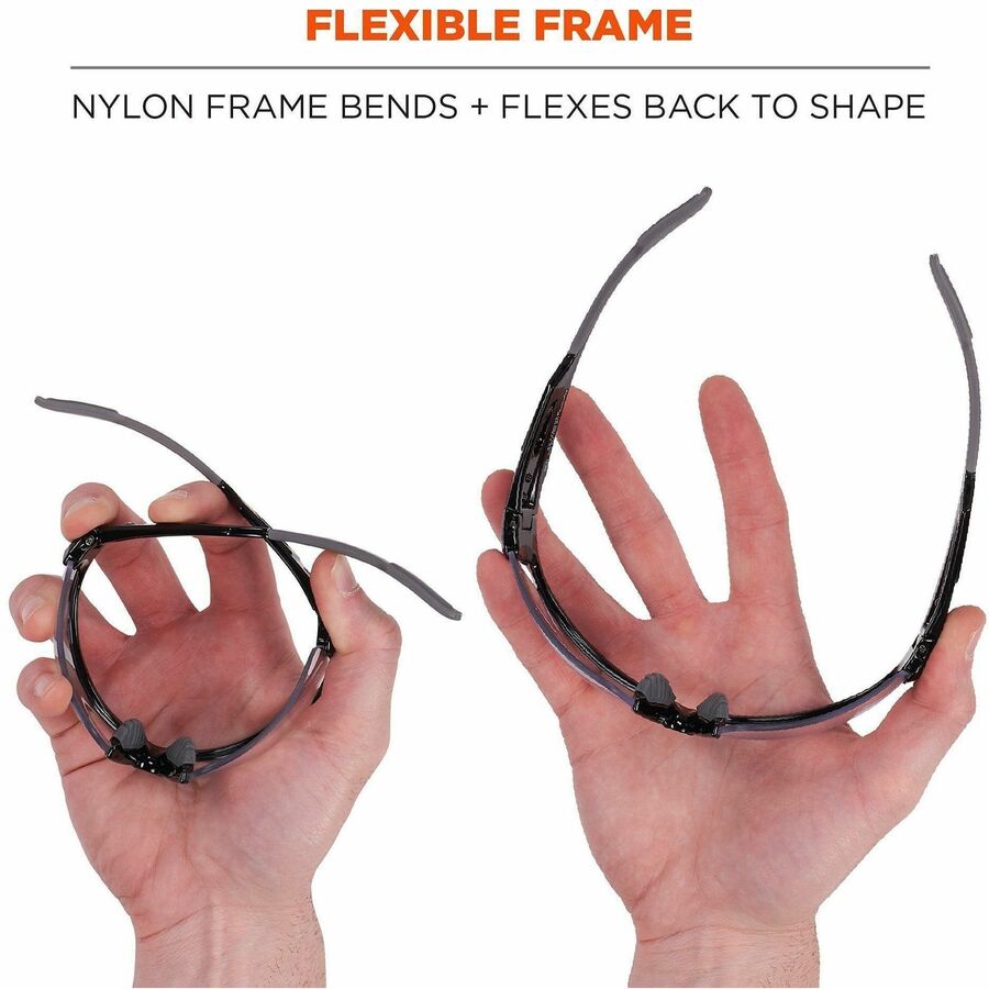 Ergodyne Clear Lens/Gray Half Frame Safety Glasses - Alternate-Image4