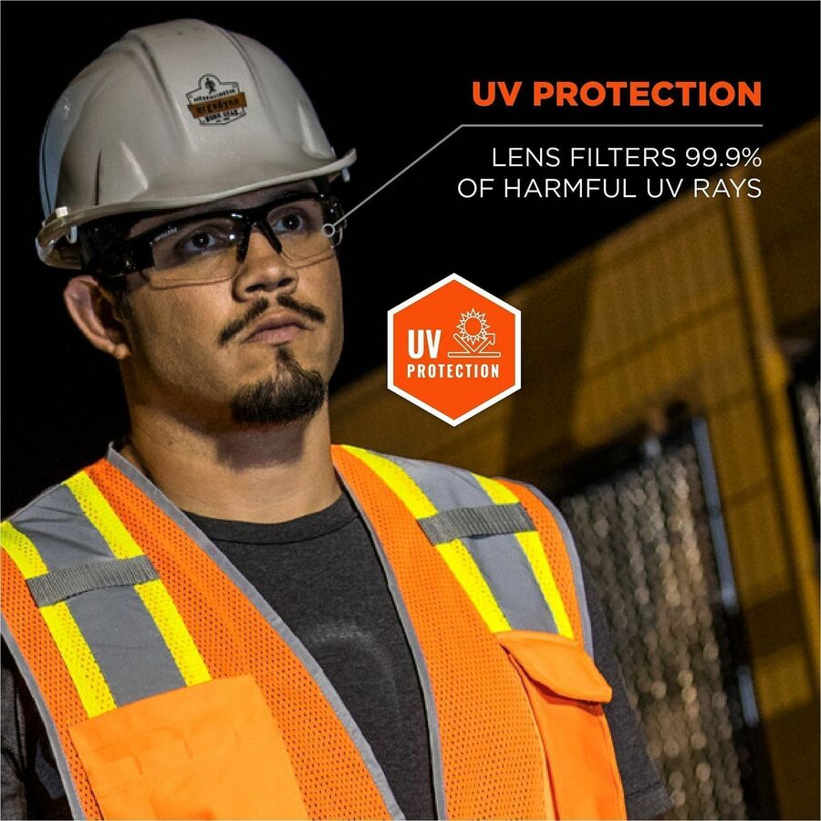 Ergodyne Clear Lens/Gray Half Frame Safety Glasses - Alternate-Image2