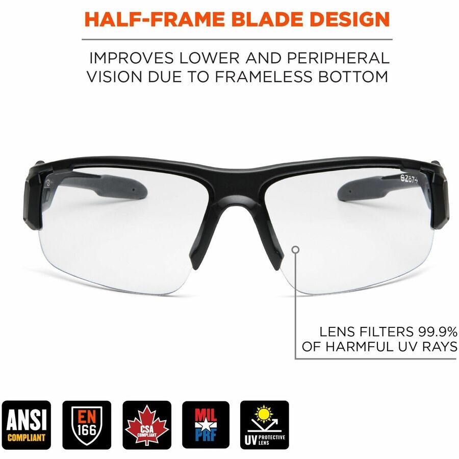 Ergodyne DAGR Anti-Scratch/Anti-Fog Safety Glasses - Alternate-Image1