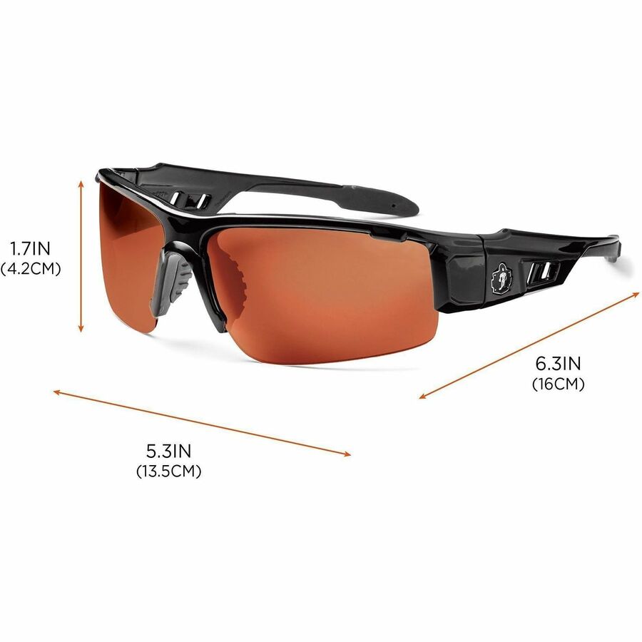 Ergodyne Dagr Copper Lens Half Frame Safety Glasses - Alternate-Image7